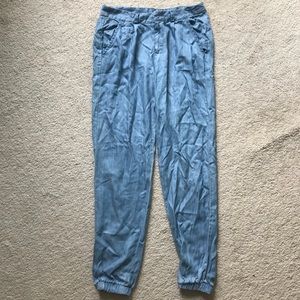Denim joggers